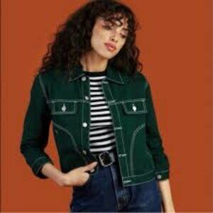 Unif woody denim jacket green size small